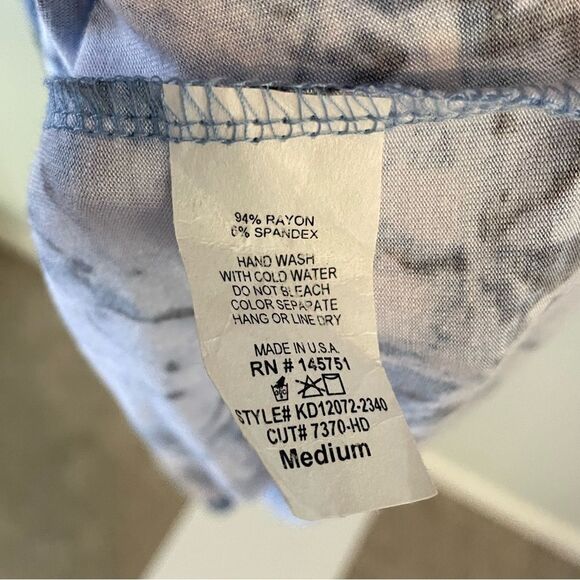 Market & Spruce Blue Wrap Dress - Picture 6 of 6